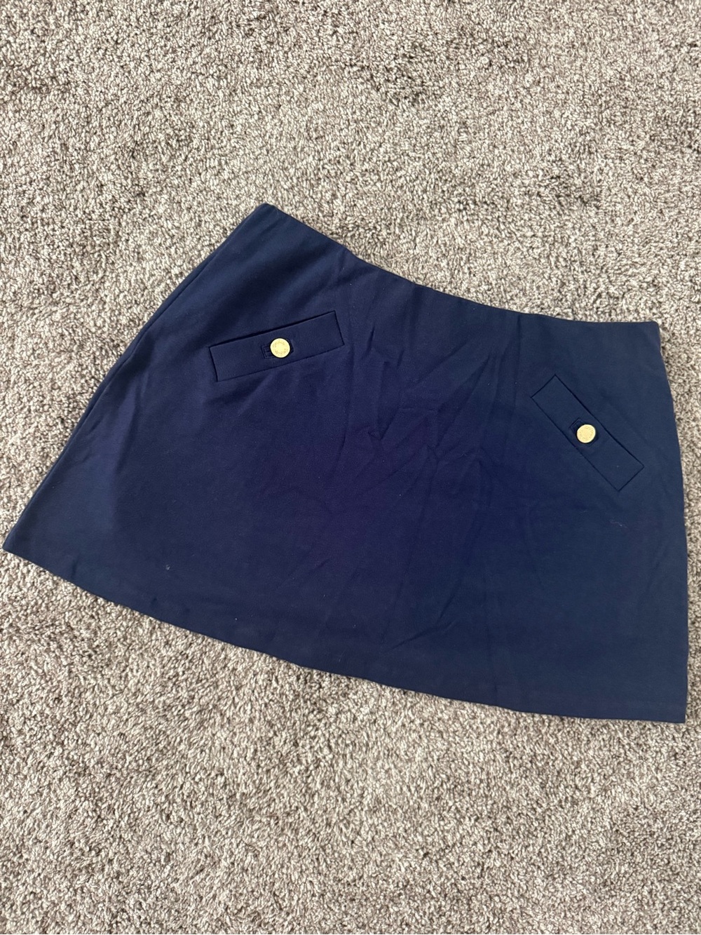 Lilly Pulitzer Navy Skort with Gold Button Detail